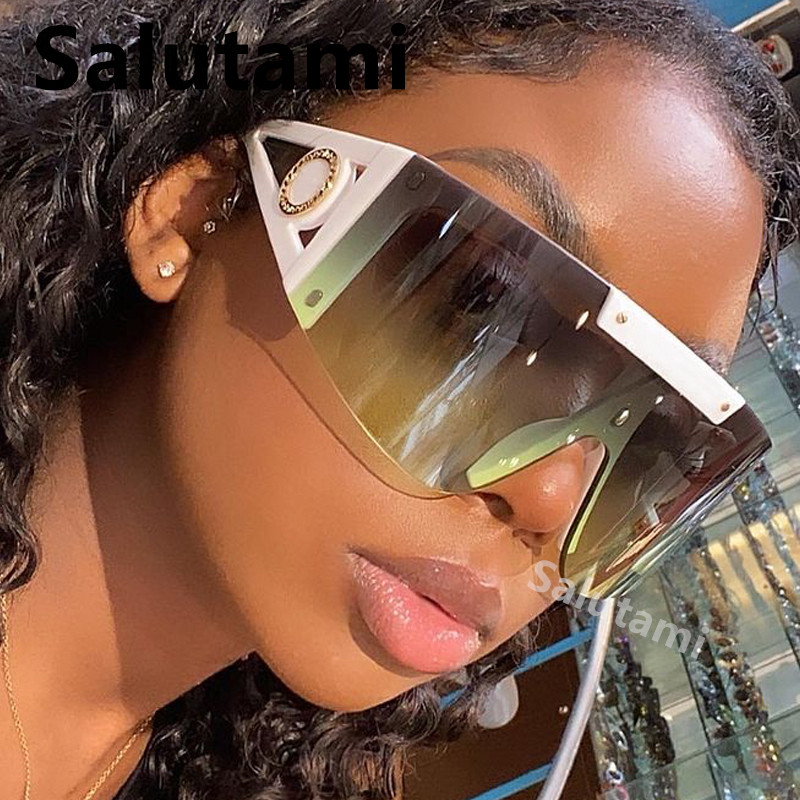 Vintagee Sunglasses Womens Men Eyewear Metal Frame Oversized Fashion Mirror Lens 