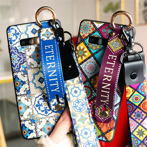 A71 A70 Wrist Strap Case For Samsung Galaxy A21s A31 A41 A51 A50 A6 A7 A8 Note 20 10 9 S20 Ultra S10 Plus M31 Cover With Lanyard ► Photo 1/6