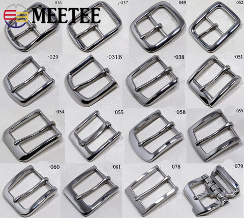 Meetee 1pc 40mm Stainless Steel Belt Buckles High-grade Leisure Pin Buckle Belts Lead DIY Leather Crafts Cowboy Decoration YK007 ► Photo 1/6