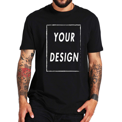 EU Size 100% Cotton Custom T Shirt Make Your Design Logo Text Men Women Print Original Design High Quality Gifts Tshirt ► Photo 1/6