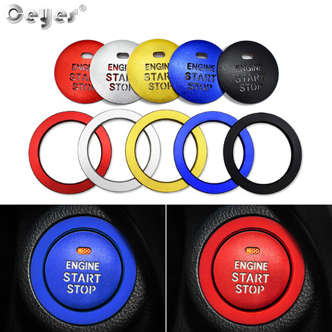 Ceyes Car Start Stop Engine Ignition Push Button Ring Styling Accessories Cover For Subaru Forester Outback For Lexus For Toyota ► Photo 1/6