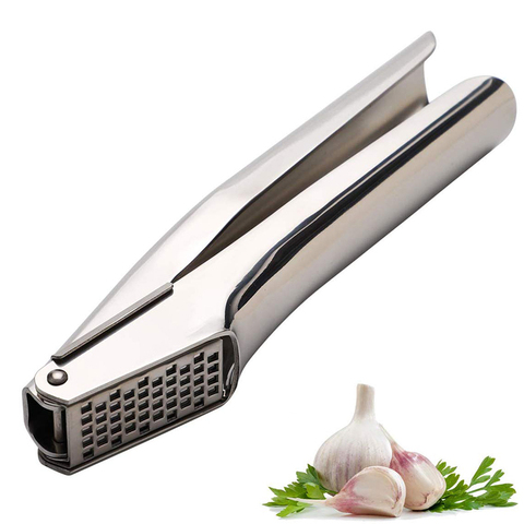 Garlic Press, 304 Stainless Steel Garlic Crusher, Rust Proof, Heavy Duty Garlic Mincer With Square Hole, Kitchen Tools ► Photo 1/5