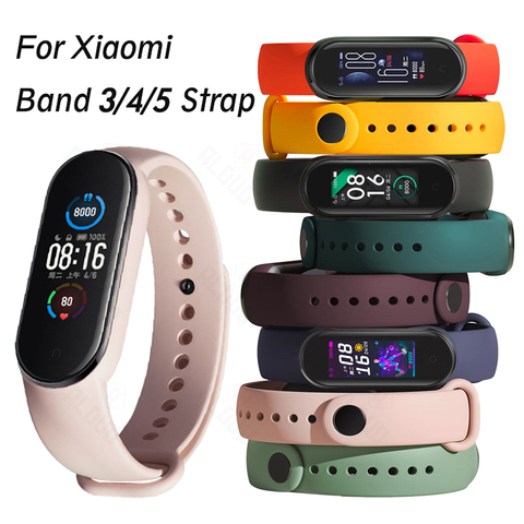 For Xiaomi Mi Band 4 3 Bracelet Sport Strap band 4 strap Wristband mi Band 4 3 5 wrist Strap on xiomi xiaomi Mi Band 5 4 3 strap ► Photo 1/6