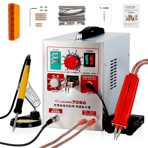 SUNKKO 709A Spot Welder 1.9KW LED light Pulse Battery Spot Welding Machine for 18650 battery pack welding precision spot welders ► Photo 1/6