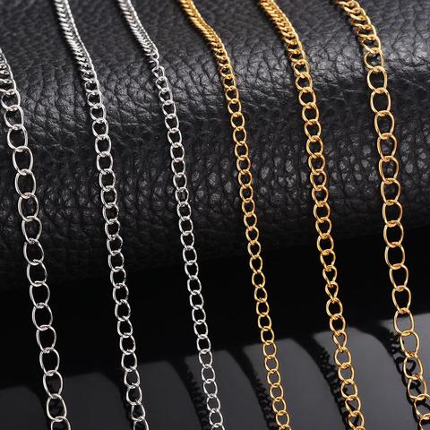 Wholesale 5m/lot Width 2.5/3/4mm Stainless Steel Extension Tail Chain For Necklace Bracelet Ankle Extender DIY Jewelry Making ► Photo 1/6