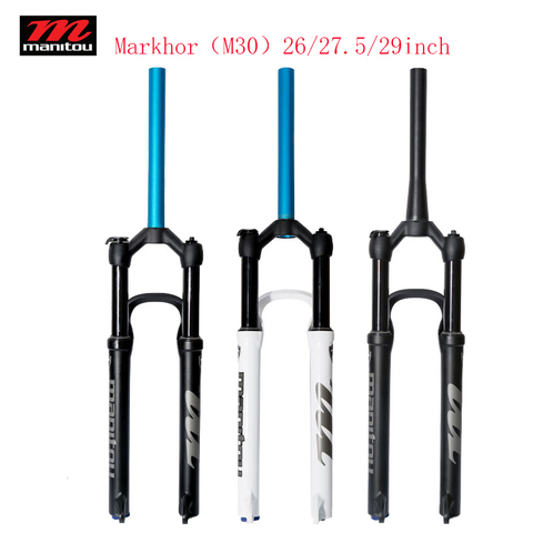Manitou M30 suspension bike 29 Fork Mtb 26 27.5 29 frame,suspension fork for bicycle, aluminum alloy Oil and air Fork，Markhor ► Photo 1/6