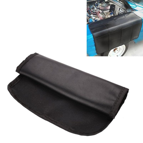 32 x 24cm/80x62cm/110x45cm Black Magnetic Fender Cover Vehicle Truck Mechanic Paint PU leather Protector Pads Work Mat ► Photo 1/5