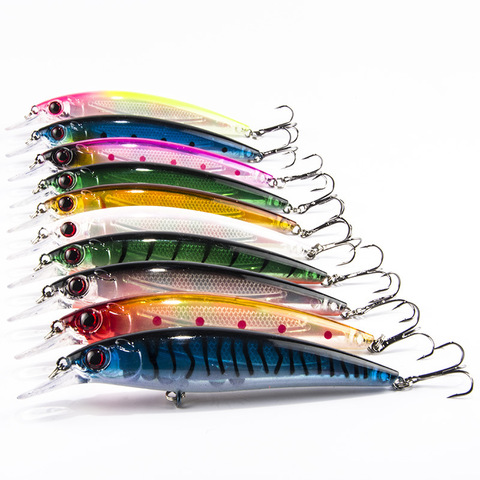 8PCS/Lot 11cm 13.5g Fishing Lures Classic Style Minnow Fishing Bait Fishing Tackle Free Shipping Fishing Lure Set HQ051 ► Photo 1/6