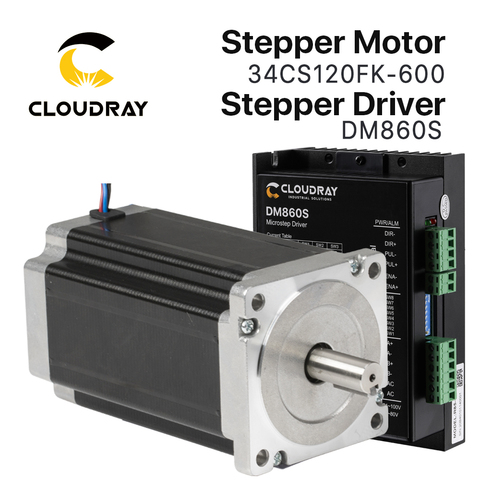 Cloudray Nema 34 Open Loop Stepper Motor Driver Kit 12N.m 6.0A DM860S 2.4A-7.2A for 3D printer CNC Engraving Milling Machine ► Photo 1/6