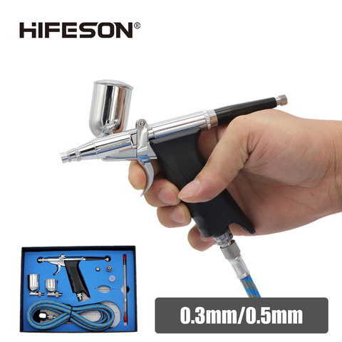 Air Spray Brush Gun Pneumatic Mini Paint Spray Gun Tool 0.3/0.5mm Nozzle AirBrush Pen for Car Commercial Painting Toolbox ► Photo 1/6