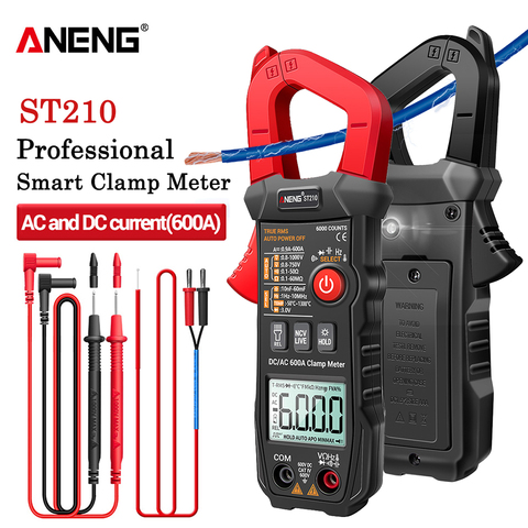 ANENG ST210 Professional Digital Multimeter Clamp Meter DC/AC 600A Current Tester 6000 Counts True RMS Ampere Meter for Eletric ► Photo 1/6