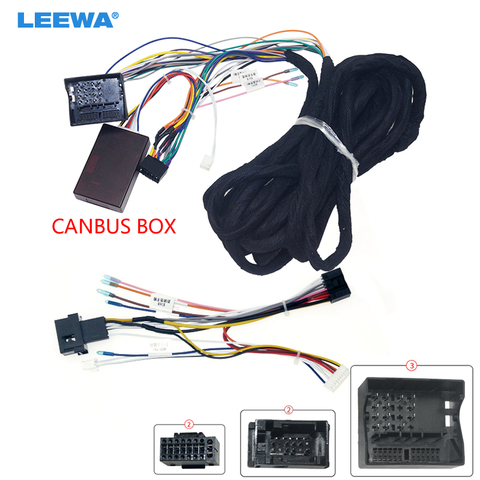 LEEWA Car 16Pin 6-meter Extended Wiring Harness Cable With Canbus For BMW E39(01-04)/E53(01-05) Aftermarket Stereo #CA6728 ► Photo 1/1