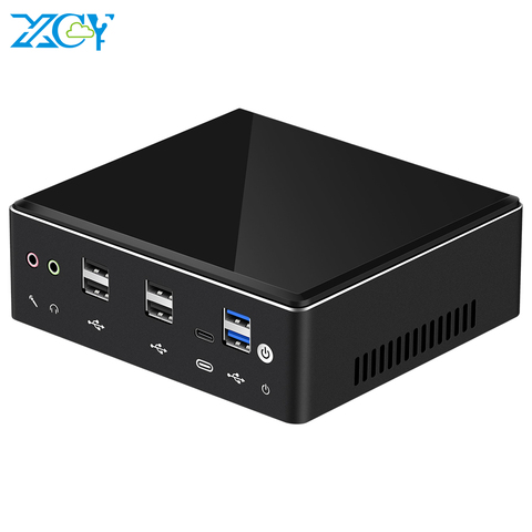 XCY X41 Mini PC 10th Gen Intel Core i7 10510U DDR4 M.2 SSD 8*USB HDMI DP 4K 60fps 2*LAN Type-C WiFi Bluetooth Windows 10 HTPC ► Photo 1/6