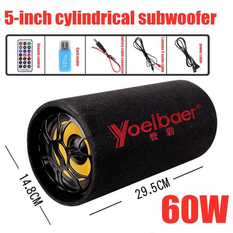 60W Bluetooth Speaker Car Speaker Subwoofer Bluetooth Sound Boom Box Powerful Column Music Center Two 3 inches Speakers TF AUX ► Photo 1/6