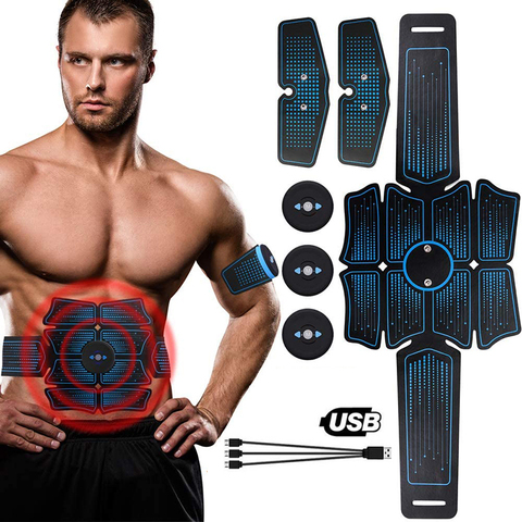 EMS Abdominal Muscle Stimulator Toner Trainer Electric Massage Abs Fitness Weight loss Body Slimming Home Gym Fitness Equiment ► Photo 1/6