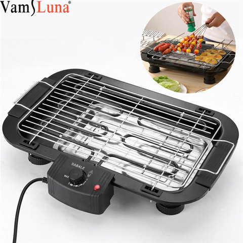 2000W Portable Household Electric Oven Smokeless Indoor Barbecue Machine Hotplate BBQ Grill  Meat Pan For Party Home ► Photo 1/6