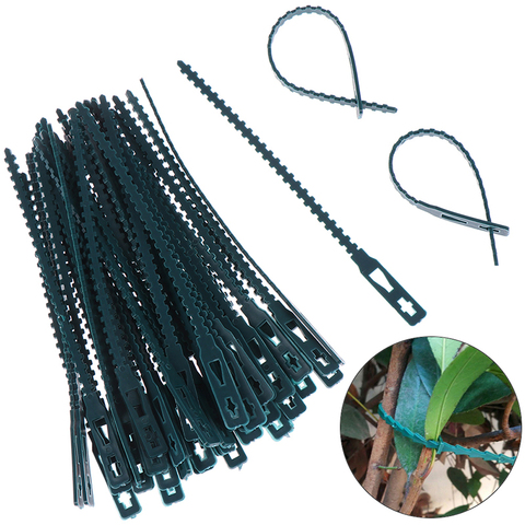50pcs Plastic Plant Cable Ties Reusable Cable Ties for Garden Tree Climbing Support Adjustable Garden plant Tying Tool ► Photo 1/6