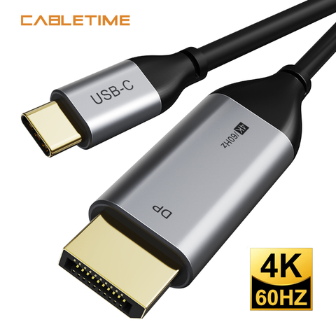 Cabletime Thunderbolt 3 USB C DisplayPort Cable 4K 60Hz USB Type C 3.1 to DP Adapter USB to DP UHD External Video N308 ► Photo 1/6