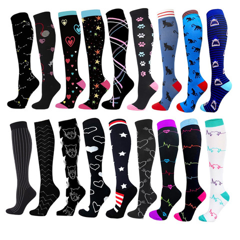 Running New Compression Stockings Pressure Nursing Socks For Edema, Diabetes, Varicose Veins, Blood Circulation Sports Socks ► Photo 1/6