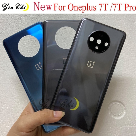 New Battery Cover For Oneplus 7T back cover glass door Case Rear 7T ProHousing For One plus 7T Pro battery Cover 7T glass ► Photo 1/5