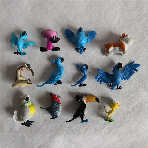 12pcs/lot Mini Rio Adventure Parrot friends Birds PVC Action Figures Cartoon Collection Toy For Boy Juguete Model Gift Kid ► Photo 1/6