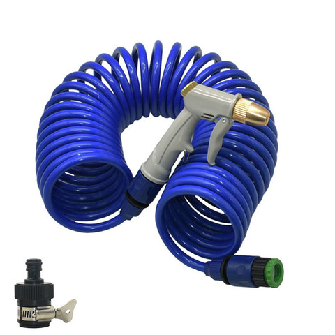 Garden Water Gun Hose Nozzle With EVA Spring Tube Garden irrigation sprinkler Mutifunctional Car Washing Yard Water Sprayer Kit ► Photo 1/6