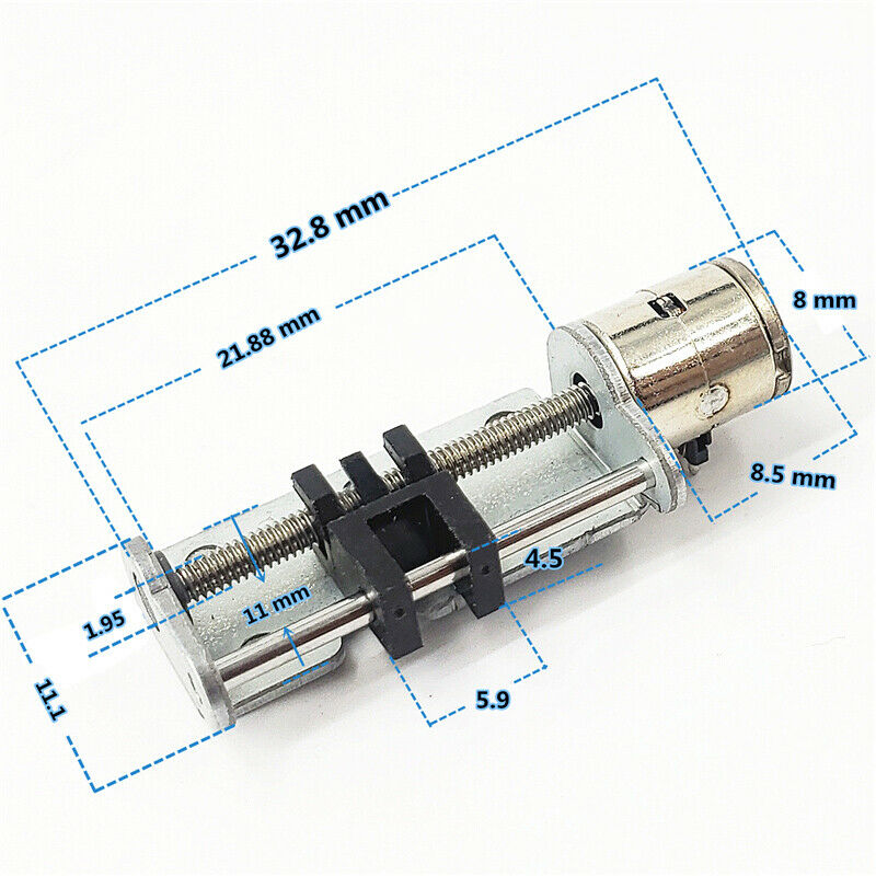 Micro 8mm Stepper Motor DC 5V 2-Phase 4-Wire Mini Stepping Motor Linear Screw 