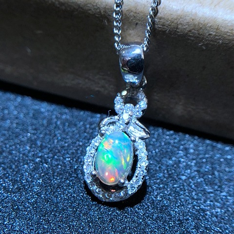 fireworks shining Opal Pendant for Necklace of women jewelry 925 Silver,Certified  natural gem birthday christs gift style ► Photo 1/6