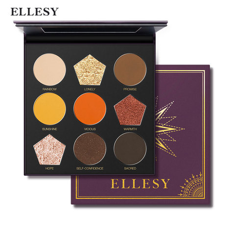 ELLESY Brand Matte and Shimmer Eyeshadow palette Pigmented Eye Shadow Powder 9 Color Matte Eye Makeup Long-lasting Cosmetics ► Photo 1/5