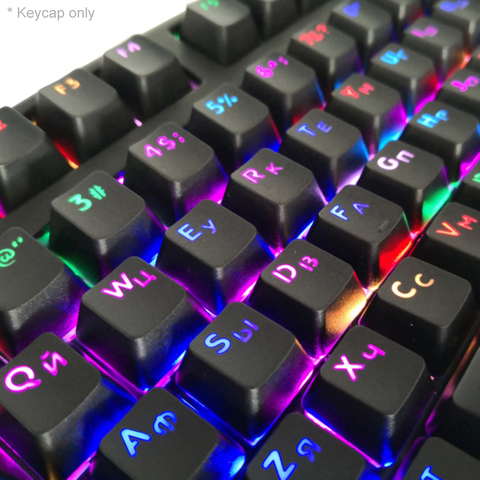 108 Pcs Stylish Backlight Keycaps Replacement Russian English Keyboard Caps for Mechanical Keyboard for PC Gaming Keyboard ► Photo 1/6