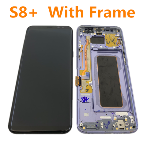 Original AMOLED with frame for Samsung Galaxy S8+ PLUS G955A G955U G955F G955V LCD display touch screen assembly with dots ► Photo 1/6