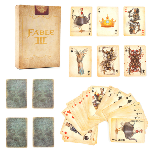 Vintage Style Playing Cards FABLE 3 Game Poker Carta Playing Cards From Fable III Limited Collector's Edition Set Never Open! ► Photo 1/6