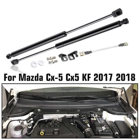 Car Engine Cover Supports Struts Rod Front Bonnet Hood Lift  Hydraulic Rod Strut Spring Shock Bar for Mazda CX5 CX-5 2017 2022 ► Photo 1/6
