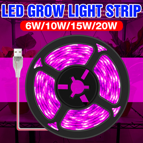 LED Full Spectrum Plant Grow Light USB Phyto Grow Strip 2835 SMD Seedling Fito Lamp LED Greenhouse Flower Seed Growing Lampada ► Photo 1/6
