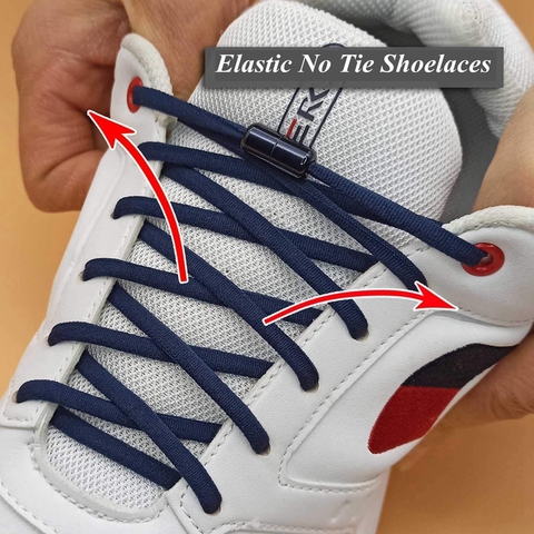 Elastic No Tie Shoelaces Semicircle Shoe Laces For Kids and Adult Metal Lock Sneakers Shoelace Boot Lazy Laces Shoe Strings ► Photo 1/6