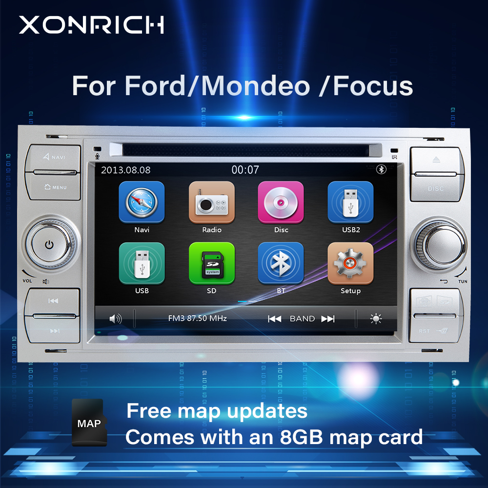 7" Autoradio für Ford Focus Fiesta Transit Mondeo Android 8.1 GPS SAT Navi WiFi 