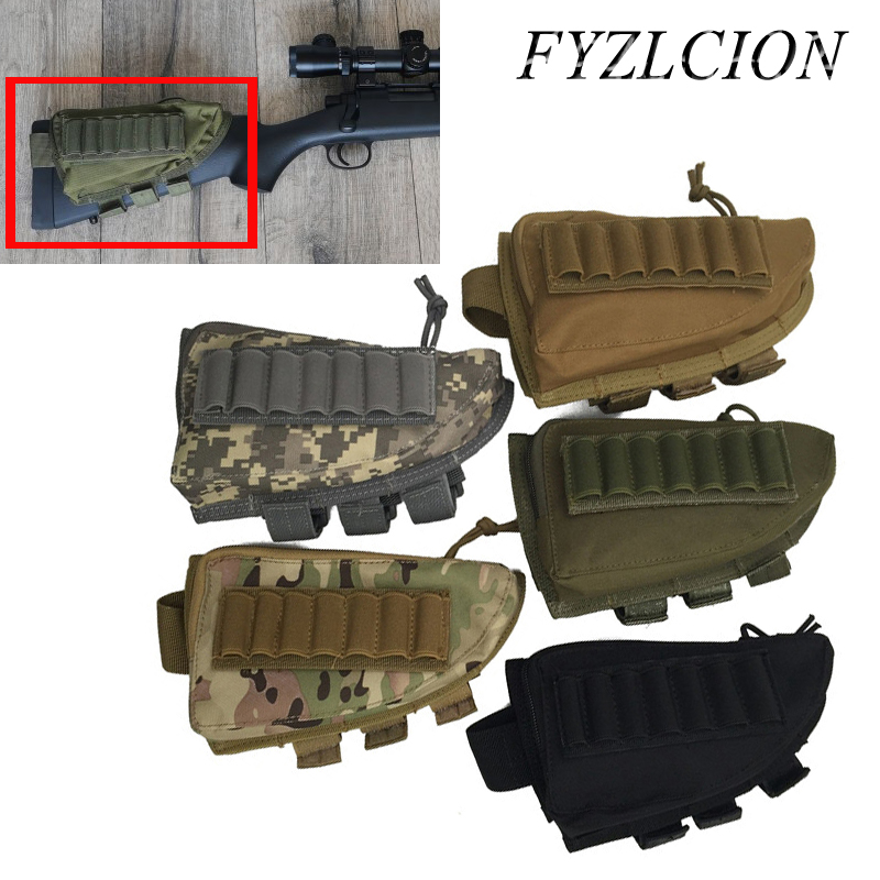 Tactical Hunting Rifle Shotgun ButtStock Ammo Shell Mag Pouch Holder Bullets Bag 