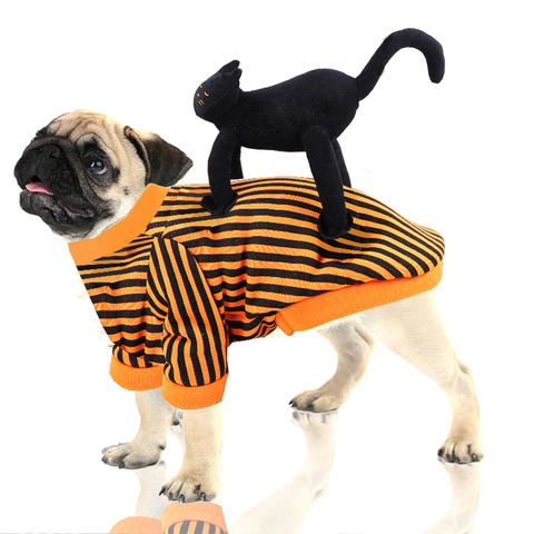 Dog Costume Winter Warm Cat Clothes Funny Black Cat standing Clothes Pet Party Cosplay Special Events Apparel Outfit ► Photo 1/6