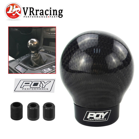 VR - Real Carbon Fiber Aluminum Gear knob Manual Transmission Aluminum PQY Gear Shift Knob For Honda VW BMW W/ PQY sticker GSK07 ► Photo 1/6