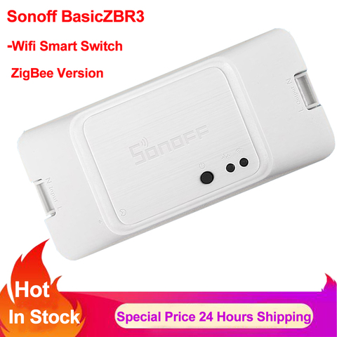 Sonoff BasicZBR3 Zigbee Smart Switch Smart Home Wireless Remote Control DIY Timer Switch Work With Alexa SmartThings Hub eWelink ► Photo 1/6