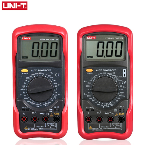 UNI-T UT55 Universal Digital Multimeter UNI T 1000V AC DC DMM Electric Transistor Capacitor Tester Multimetro Digital ► Photo 1/6