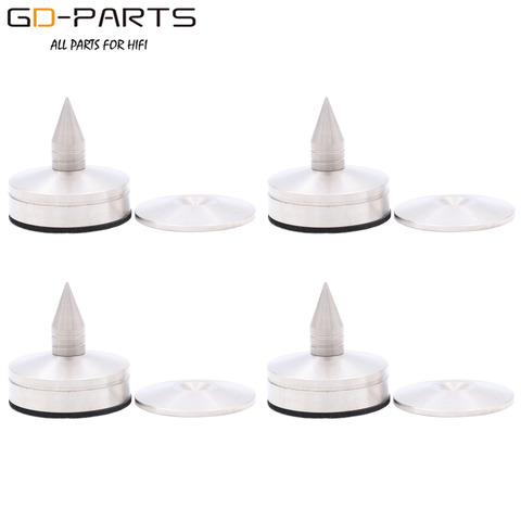 34*35mm Stainless Steel Speaker Spike Isolation Feet Cone Hifi AMP Turntable Studio Monitor Instrument Chassis Stand Floor Base ► Photo 1/1