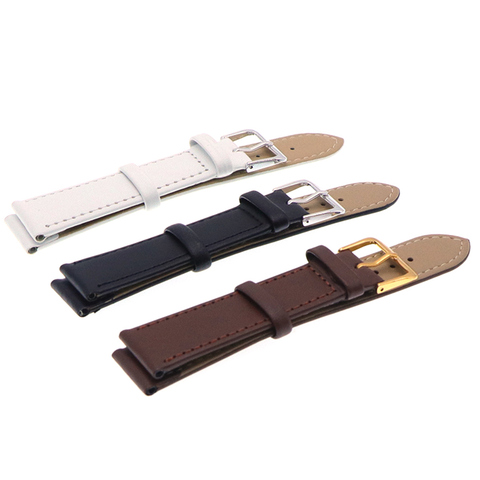Watch strap with stainless steel buckle leather watch strap 12,14, 16,18, 20,22,mm ► Photo 1/4