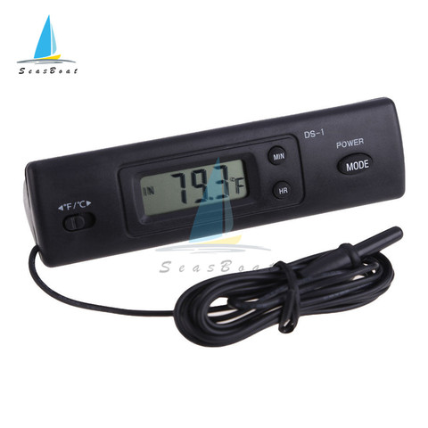 Digital Indoor Outdoor DS-1 Home Vehicle Thermometer Auto LCD Display Car Thermostat with Clock for Car Aquarium Thermometer ► Photo 1/6