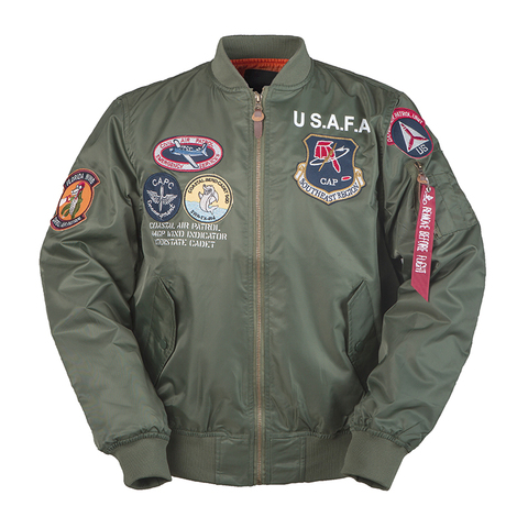 2022aw vintage USAFA men thin clothes brands military air force one top gun army USN MA1 USMC bomber flihgt jacket pilot ma1 ► Photo 1/6