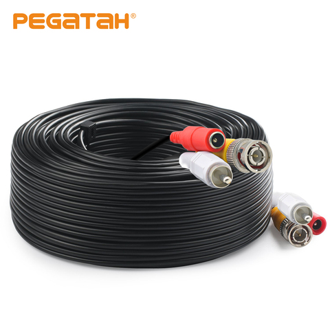 New BNC+RCA+DC connector 3 in 1 BNC cable Power Video Audio extension Plug and Play Cable Wire for CCTV Security Camera system ► Photo 1/6