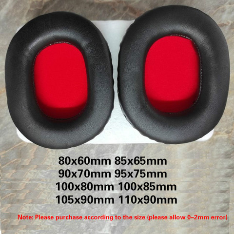 Universal Oval Replacement EarPads 100x80 95x75 Soft Foam Ear Pads Cushion for Large Over Ear for ATH AKG Sennheiser Headphones ► Photo 1/6