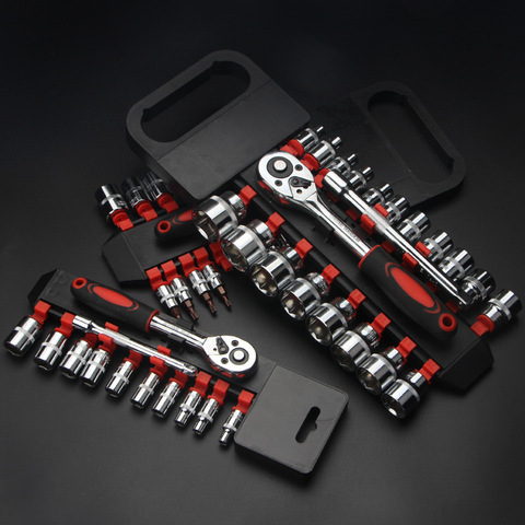Auto Repair Ratchet Socket Wrench Chrome Vanadium Steel Screwdriver Bits Set Car Wheel Assembly Spanner 12/20/21/28PC Combo ► Photo 1/6