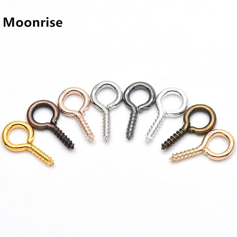 200pcs/box Eye Screws Metal Screw Eye Pins Eyelet Small Eye Hooks