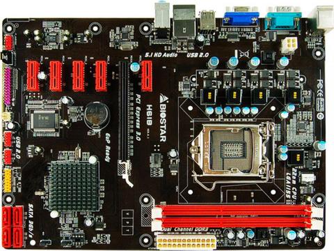 Used Biostar motherboard H61B supports Intel's second-generation Core i7 / i5 / i3 1155 architecture processors ► Photo 1/3
